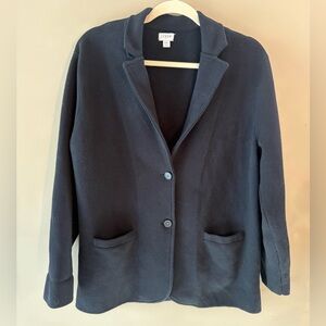 J Crew 2X Black Sweater Blazer, EUC